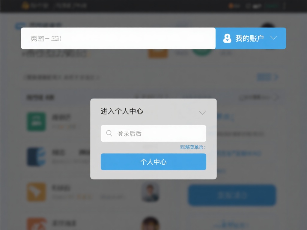 进入个人中心：登录后，通常在页面右上角或底部菜单中