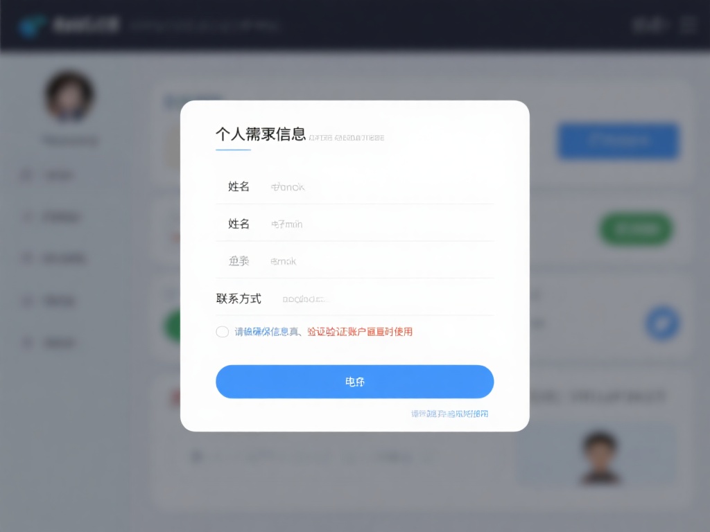 填写个人信息：你需要提供一些基本信息，如姓名、电子