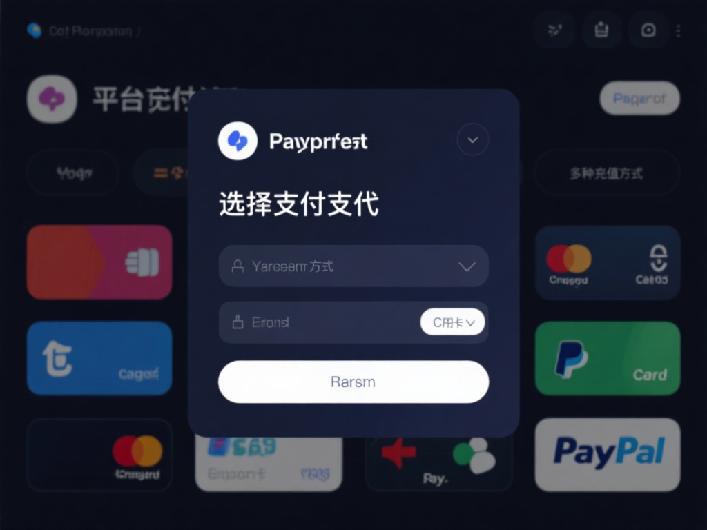 选择支付方式：平台提供多种充值方式，如信用卡、借记